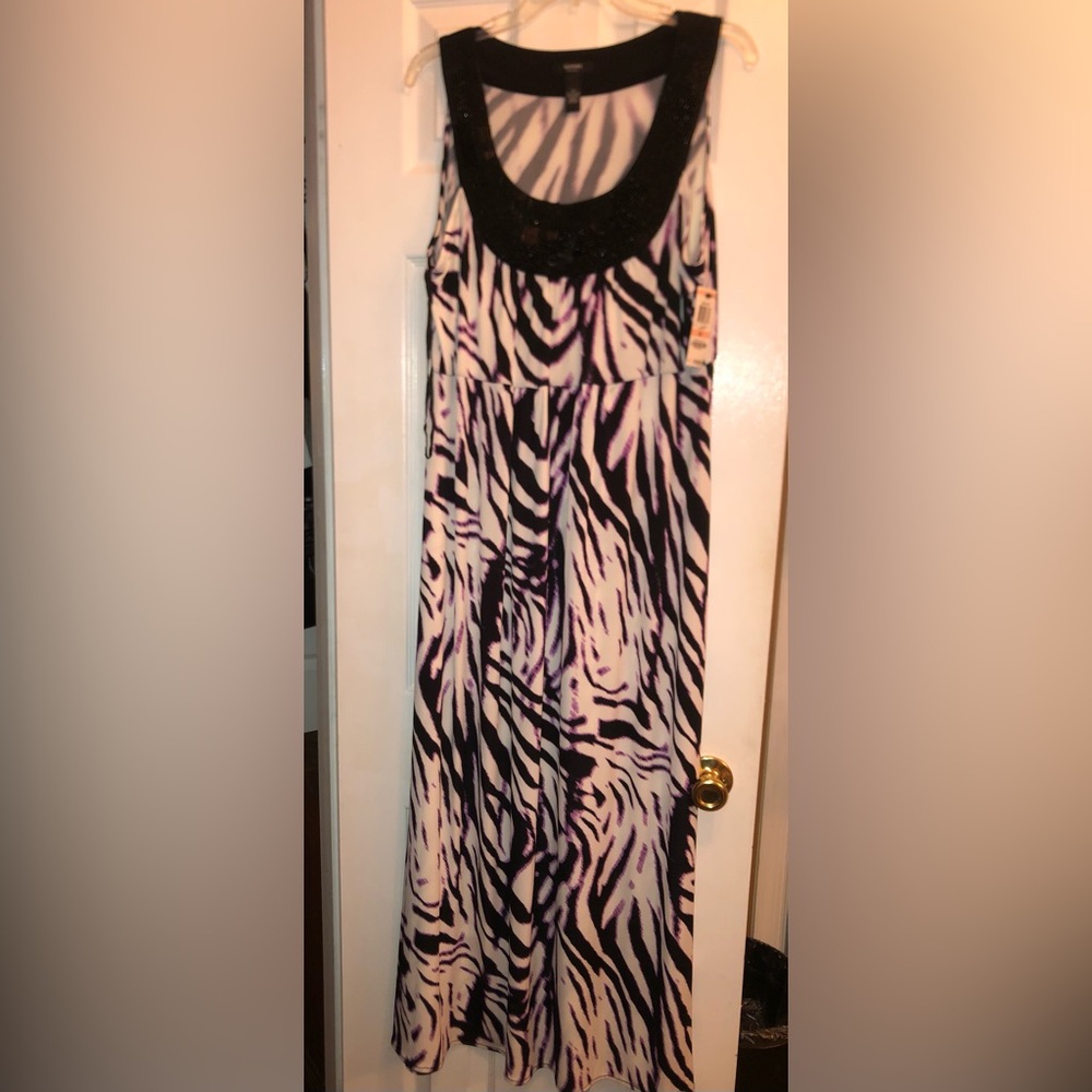 NWT Alfani Beaded Collar Maxi Dress 2x